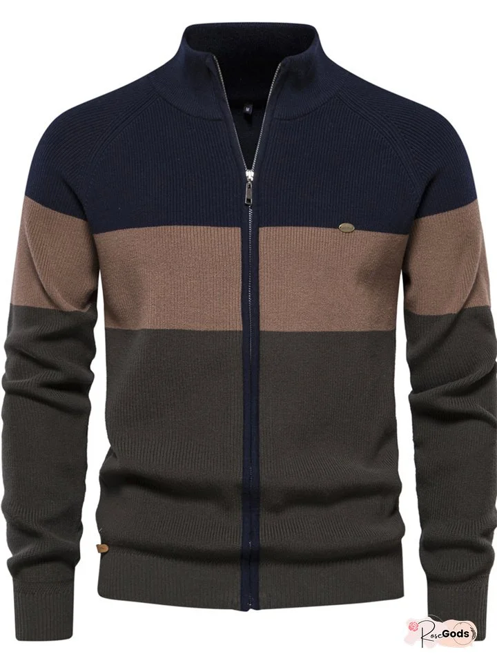 New Men's Knitwear Jacket Fall and Winter Sweater Coat