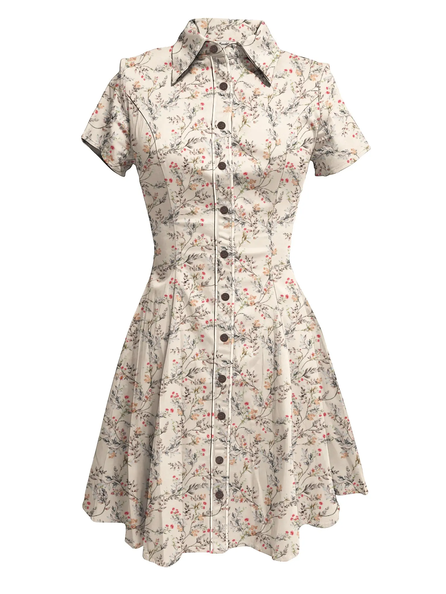 【Brooklyn Bees Design Studio X Boozelele】Easter Delicate Floral   - 100% Cotton Dress
