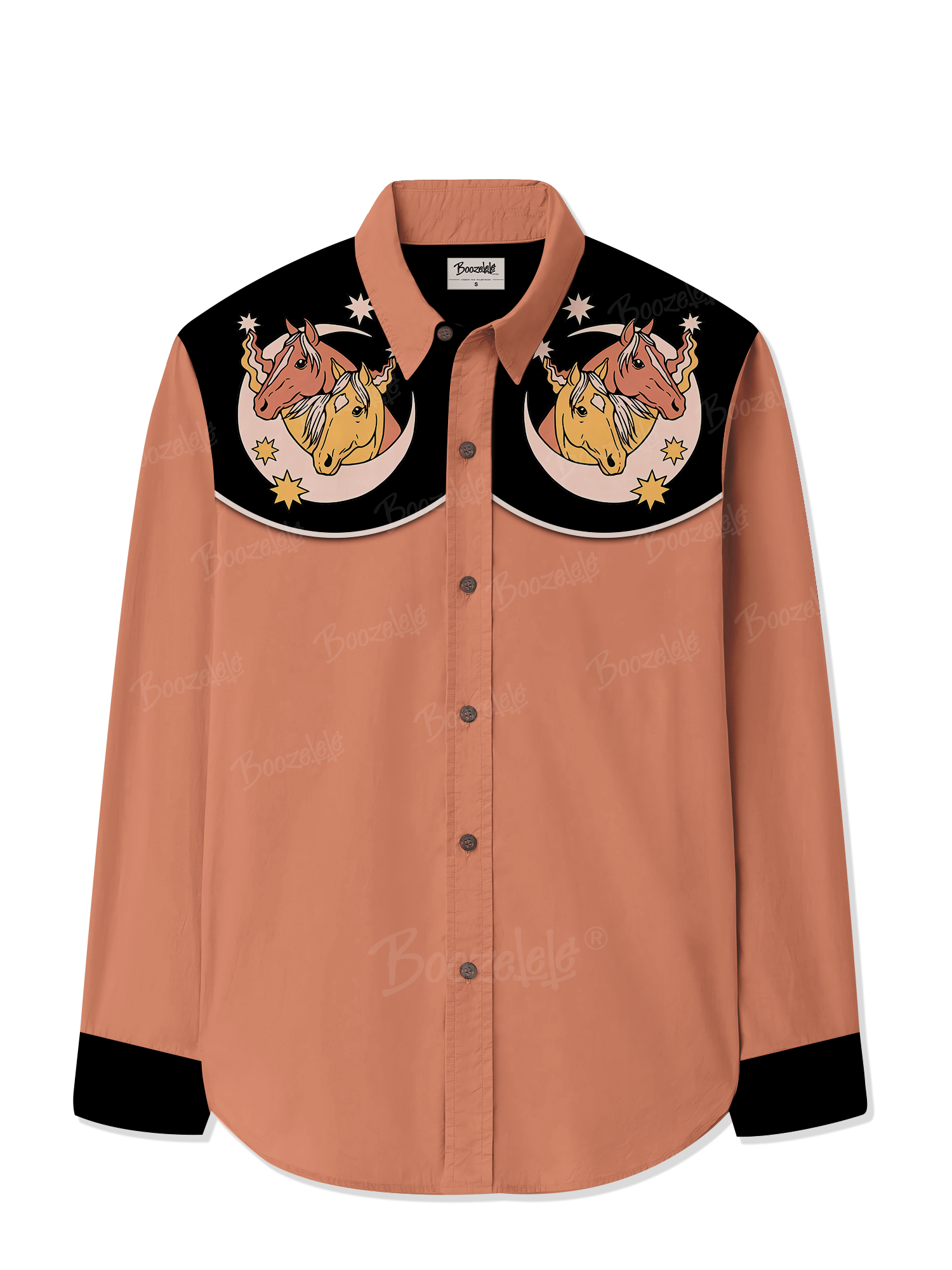 West Horse Moon - 100% Cotton Long Sleeves Shirt