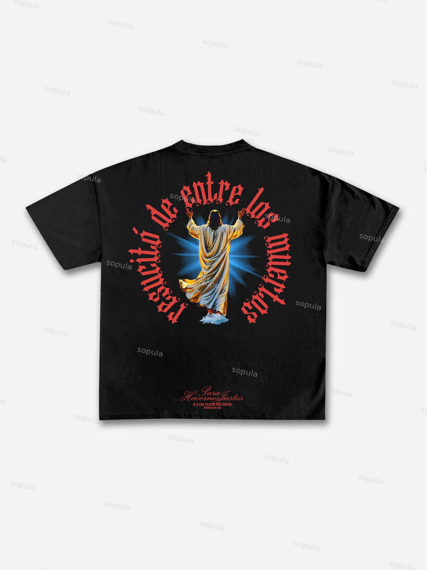 Eye Of God Jesus Graphic Cotton T-shirt