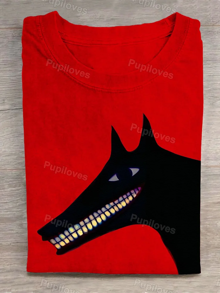 Pupiloves Pupiloves  The Grinning Dog T-shirt