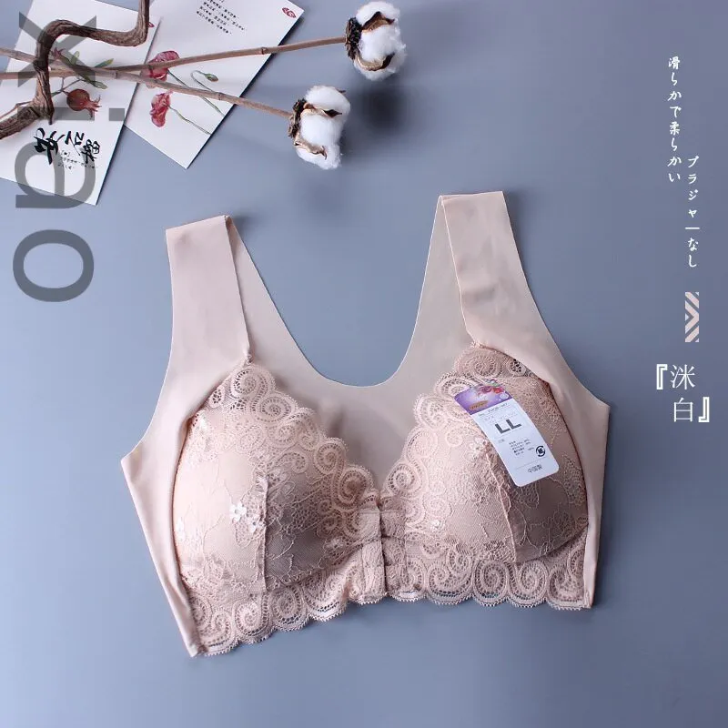 Bras-Bra Women Sexy Closure Extra-Elastic Breathable Lace Trim Bra Soutien Gorge Femm Brasier Mujer-Bras