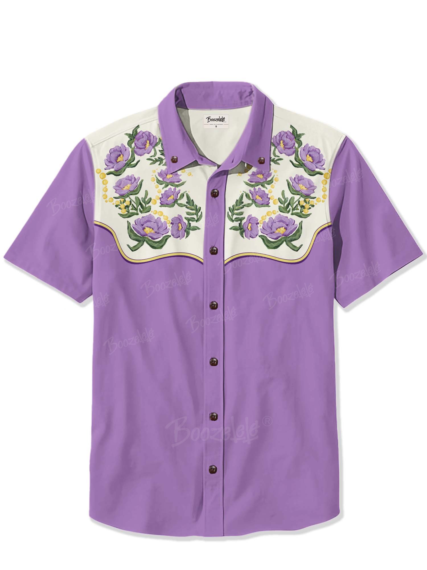 Mardi Gras Flower - 100% Cotton Shirt
