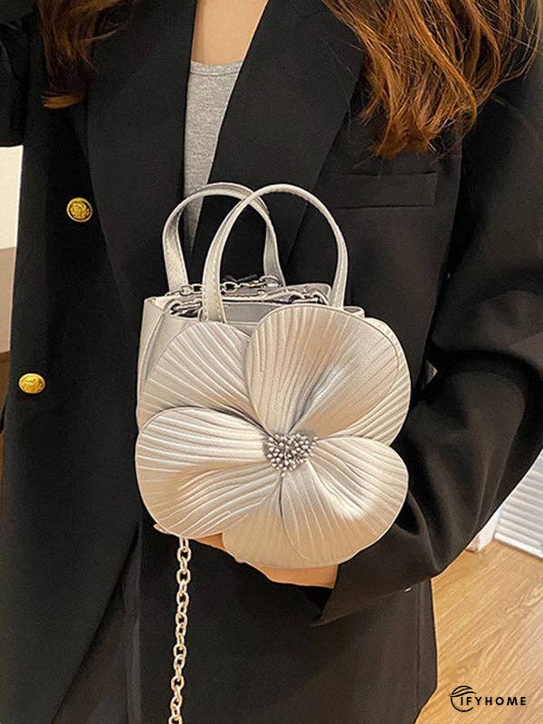 Flower Shape Pleated Split-Joint Bags Crossbody Bags Handbags Tote Bags | IFYHOME