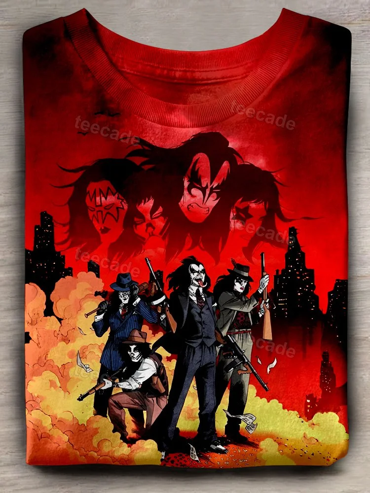 Teecade The Kiss Band Art Print T-shirt