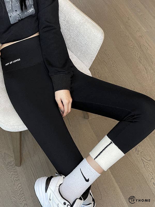 Casual Skinny Leg Keep Warm Solid Color Leggings | IFYHOME
