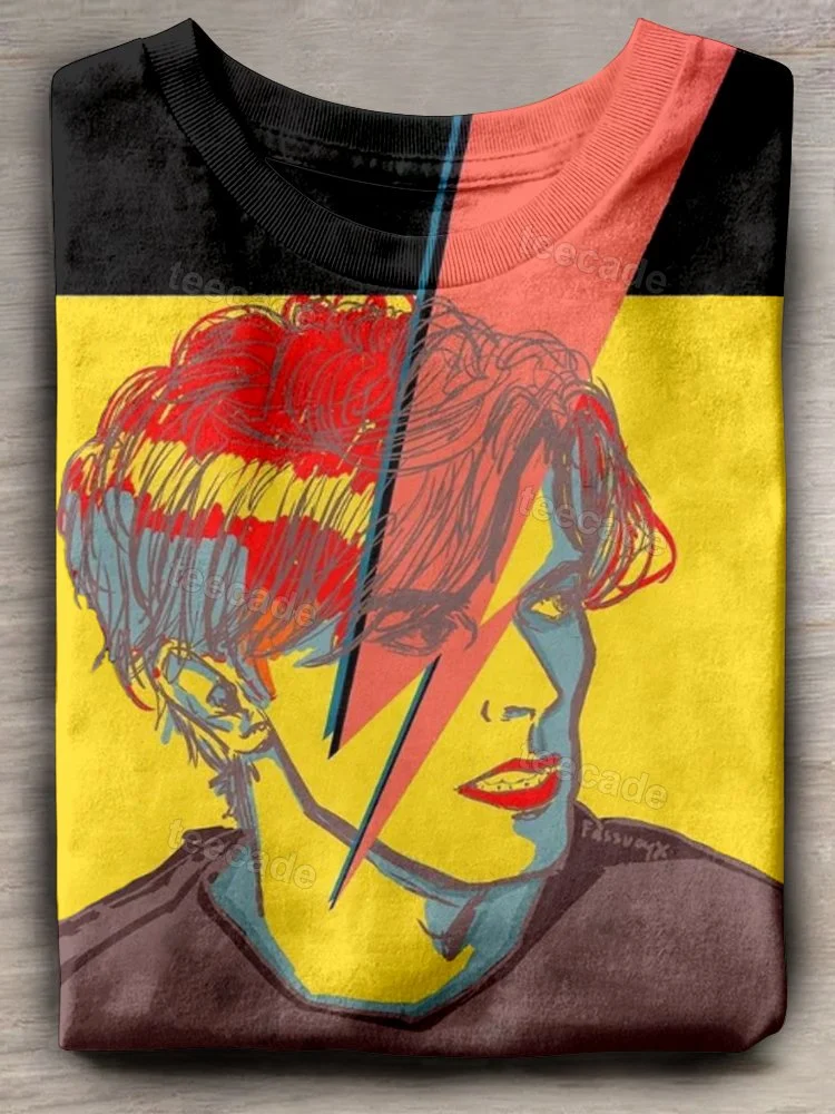 Teecade David Bowie Singer Art Print T-shirt
