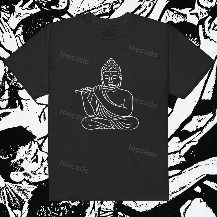 Teecade Teecade Buddha Flute T-shirt