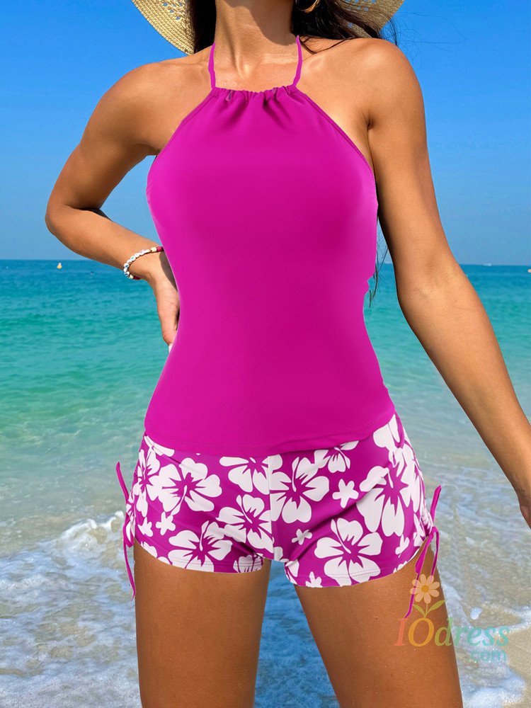IO Dress Beachwear Tankini Swimwear Women 2024 Bikini Set Woman Swimsuit Two-Piece Sleeveless Backless Bathing Suit Monokini Beach Shorts