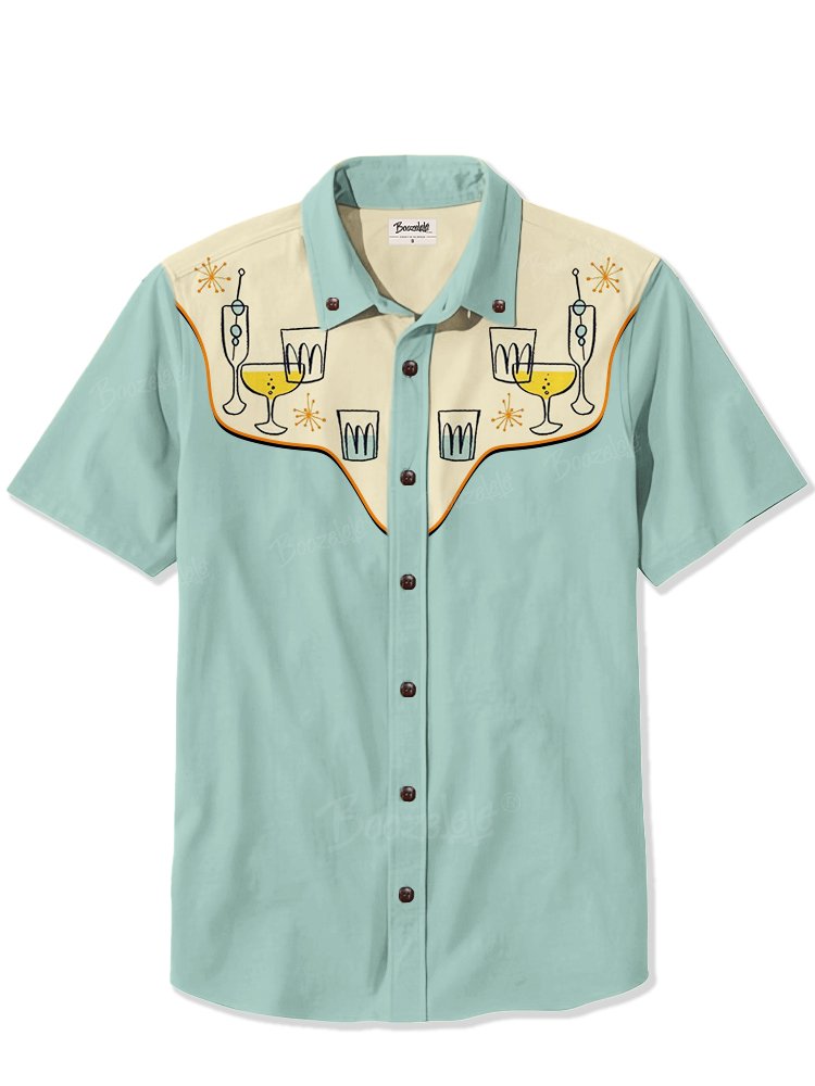 1950s Atomic Cocktail - 100% Cotton Shirt