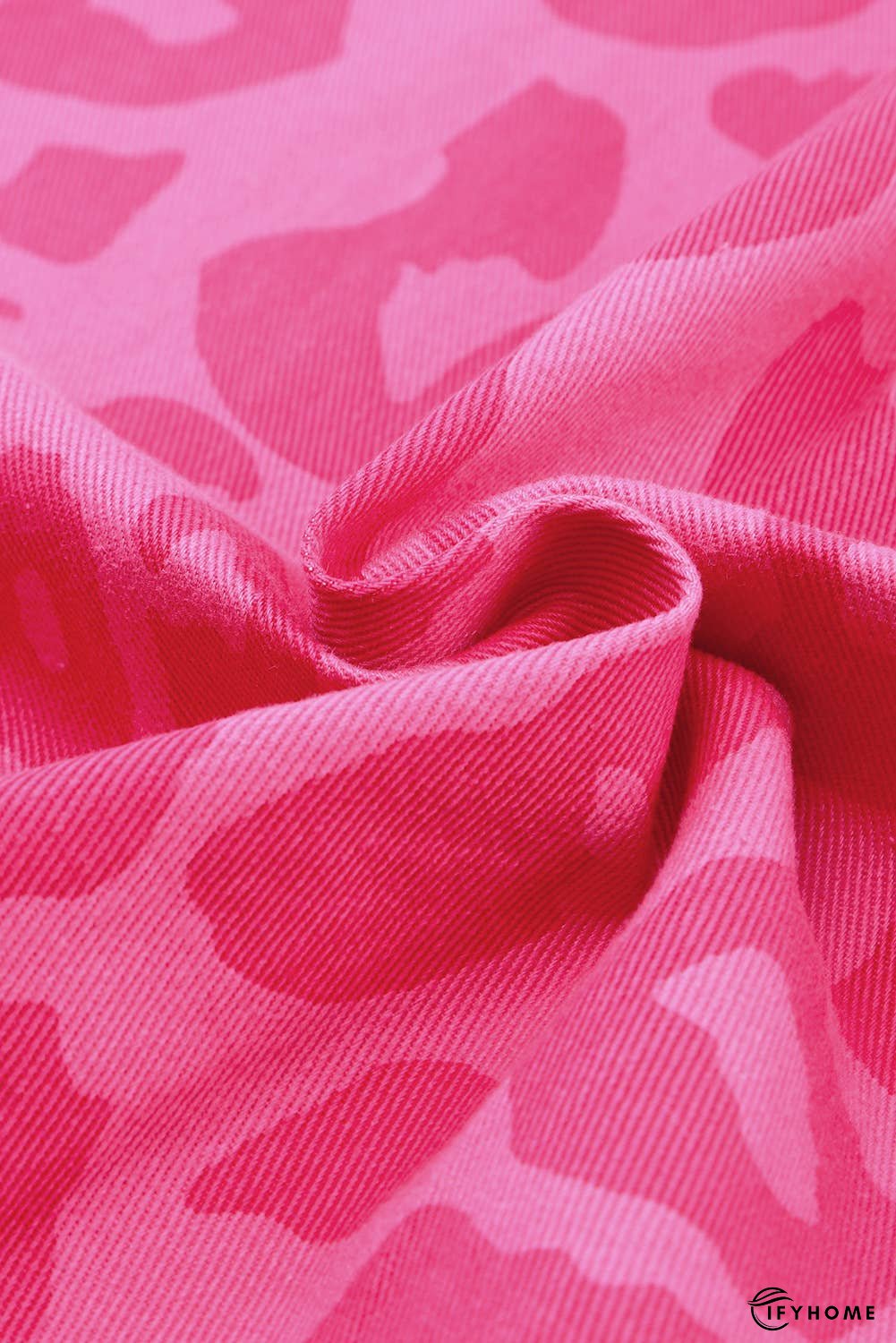 Leopard Print Button Cuffs Raw Hem Jacket | IFYHOME