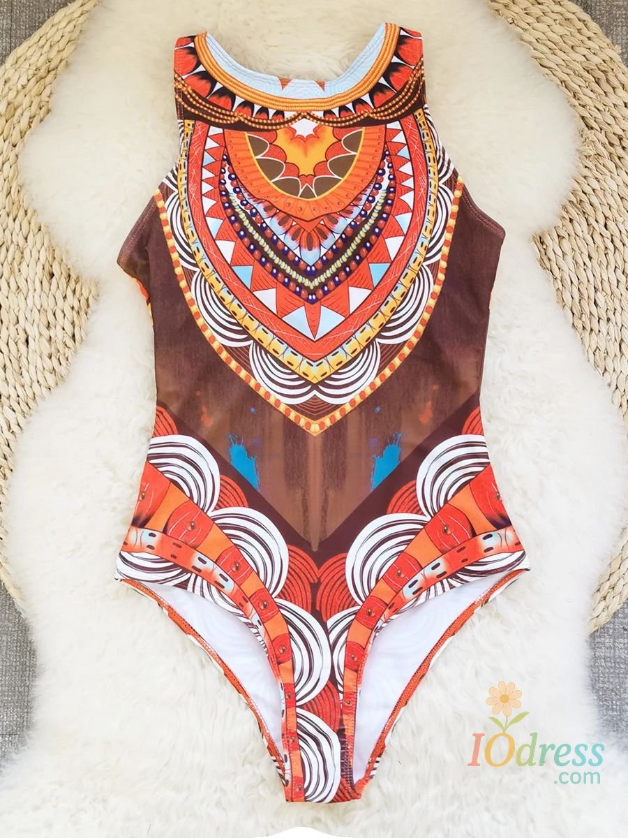 IO Dress Fashion Print Vest Women One Piece Swimsuit 2025 New Sexy Backless Lady Bodysuit Swimwear Female Vacation Bathing Suit Beachwear