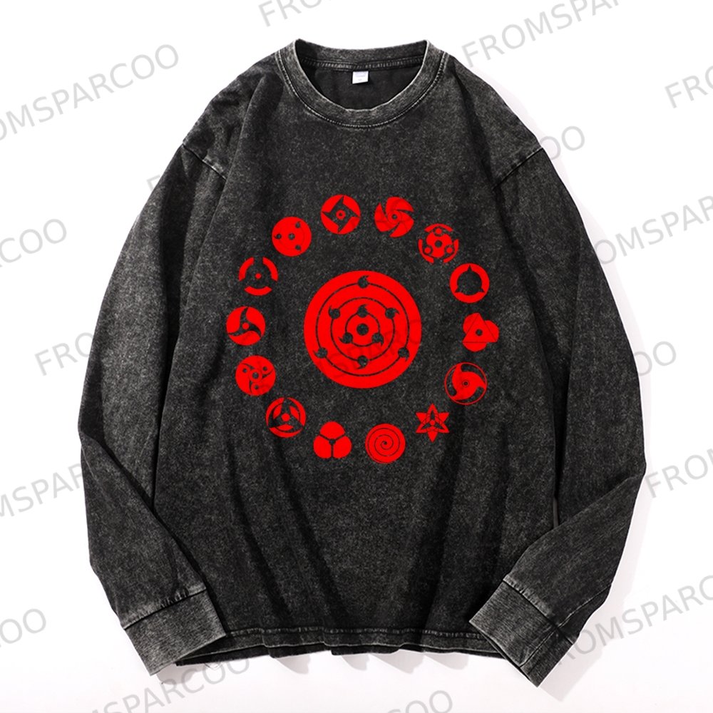 Unisex Oversized Anime Print Naruto Long Sleeves T-Shirt