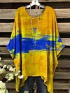 Women's Vintage Art Oil Print Casual Top