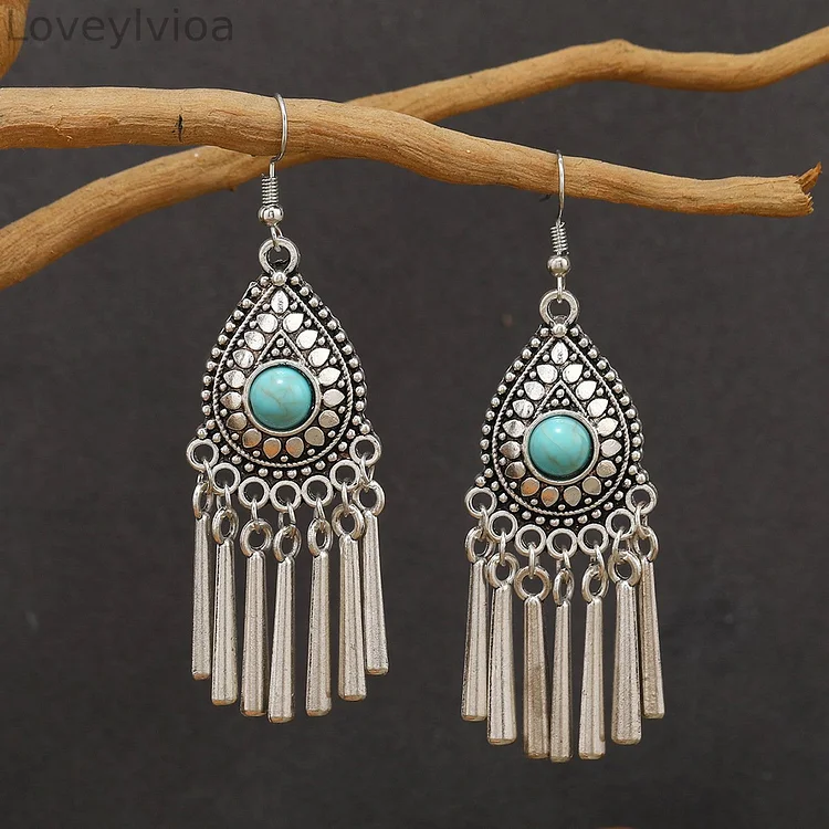 🎁Pair of Round Bead Turquoise Earrings