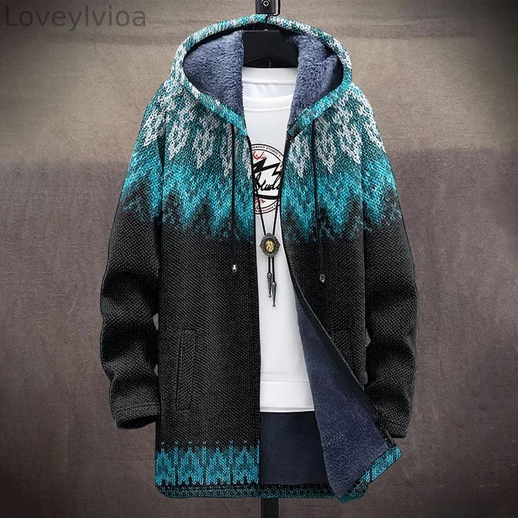 Vintage Knitted Jacquard Pattern Cozy Cardigan Sweater