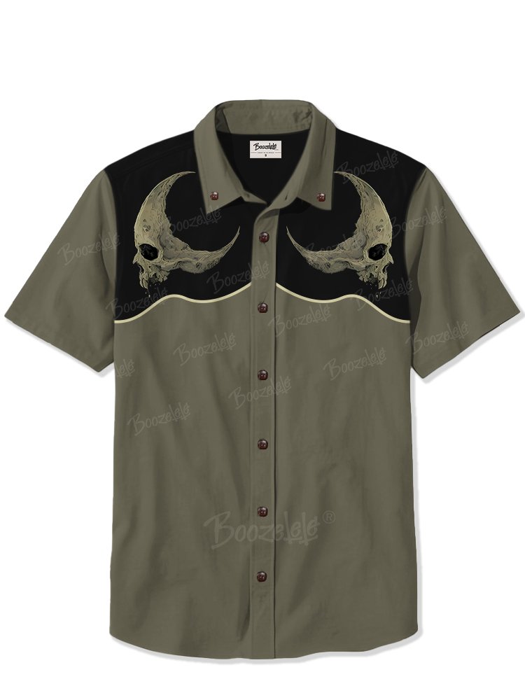 Crescent Skull - 100% Cotton Shirt