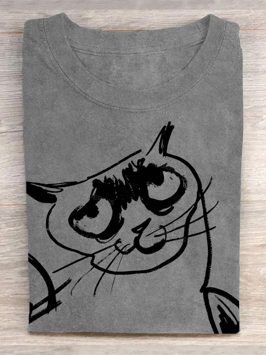 Eagerlys The Cute Cat-3 T-shirt Eagerlys
