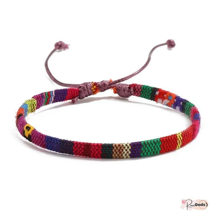 Colorful Woven Fabric Bracelet