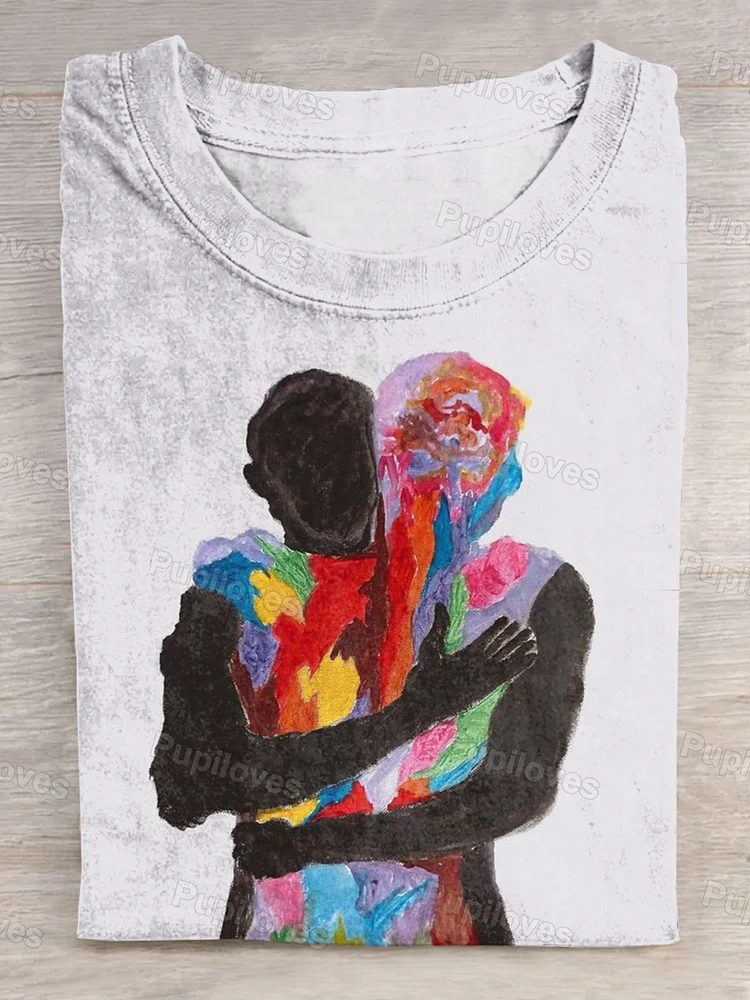Pupiloves Pupiloves  Inspirational Art Print Casual T-Shirt