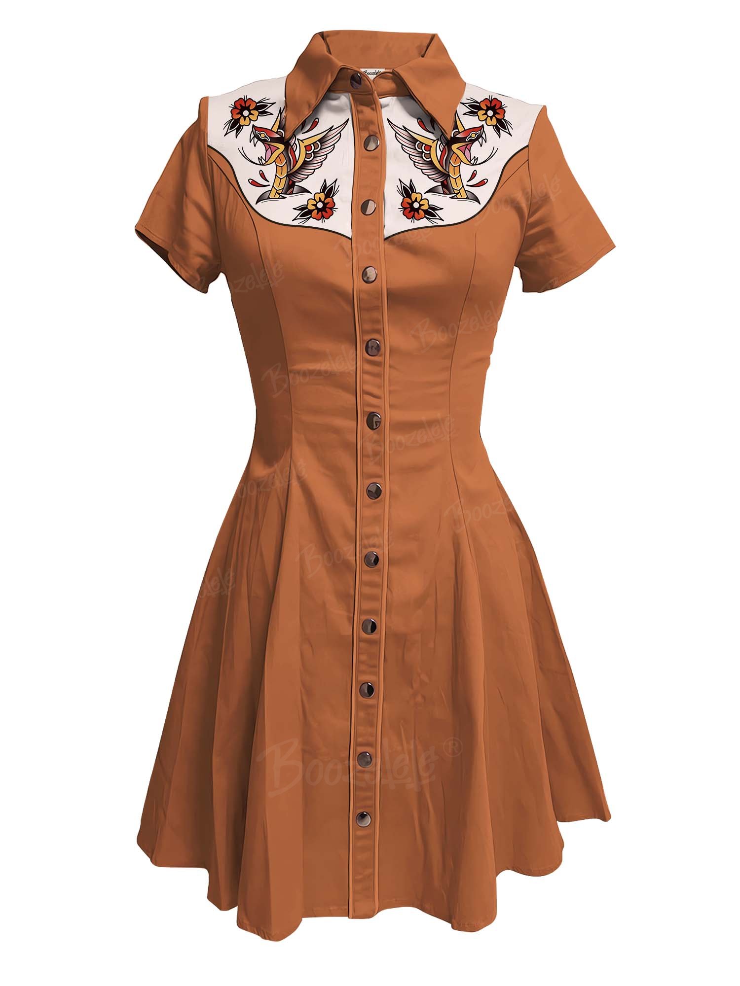 Flower And Snakes  - 100% Cotton Dress