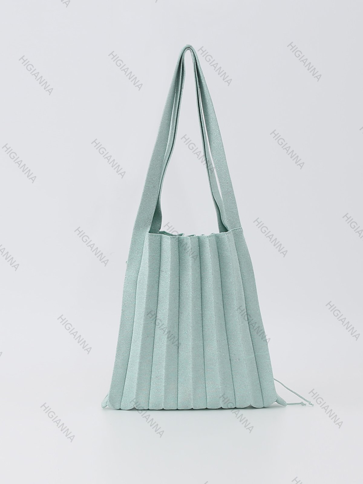 Pleats Knit Bag Light Cyan - HIGIANNA&reg;