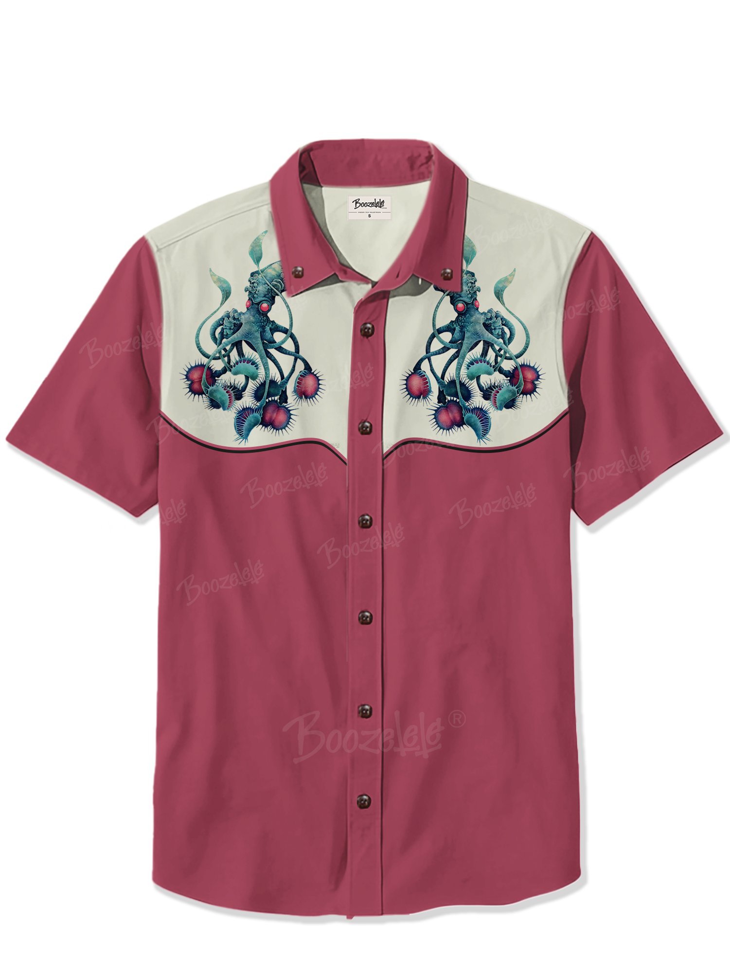 Octopus And Piranha Plant - 100% Cotton Shirt
