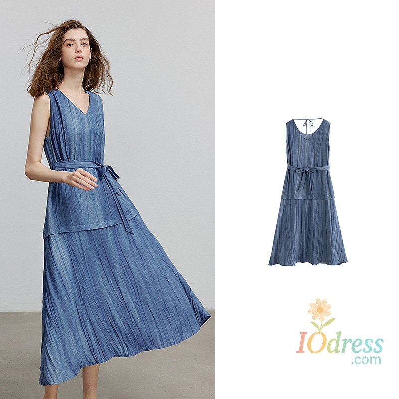 IO Dress TOYOUTH Women Sleeveless Dress 2025 Summer New Short Sleeve Holiday Casual Dress 8529083