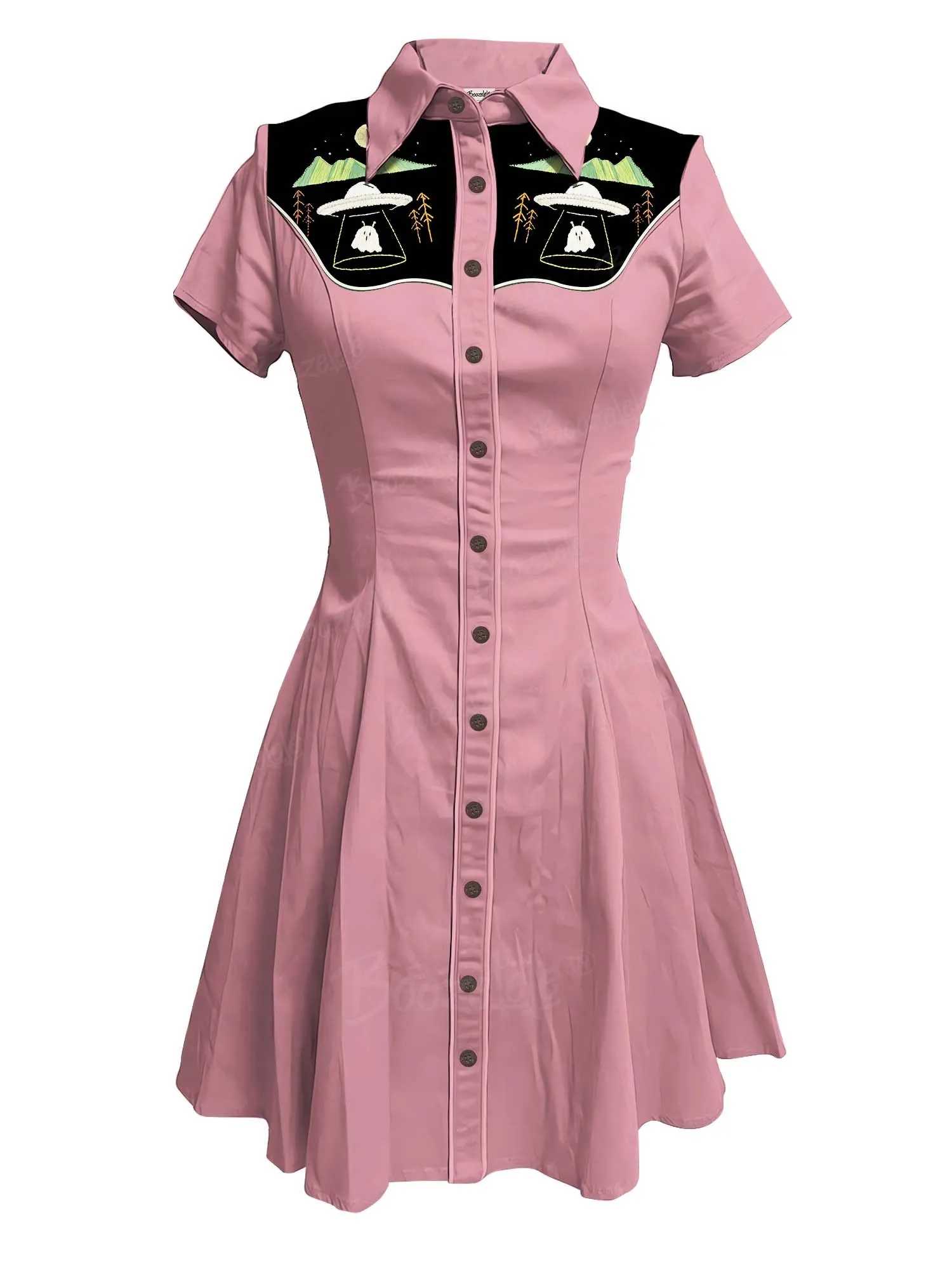 Ufo Took A Ghost - 100% Cotton Dress