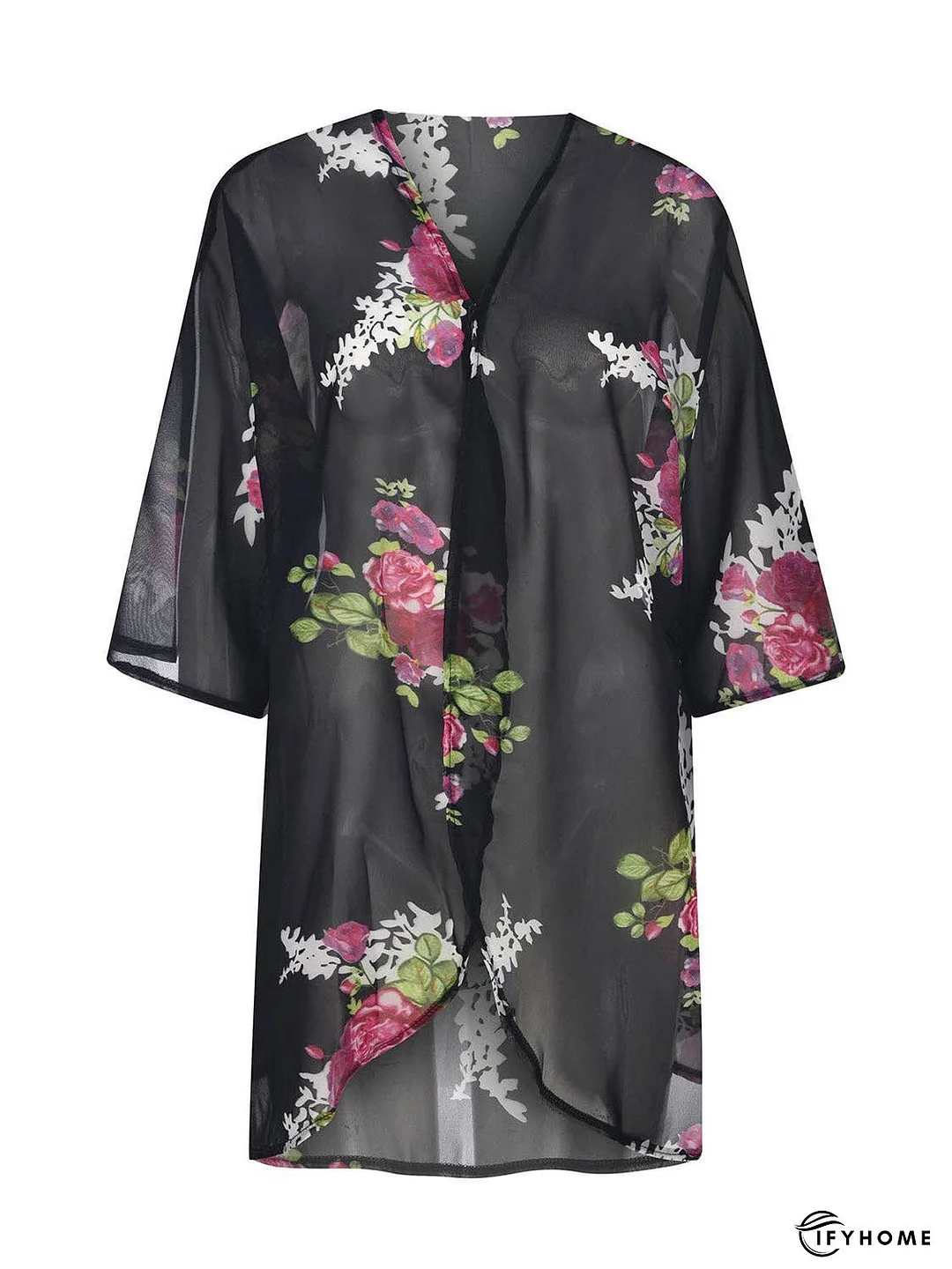 Open Front Half Sleeve Cover-Up | IFYHOME