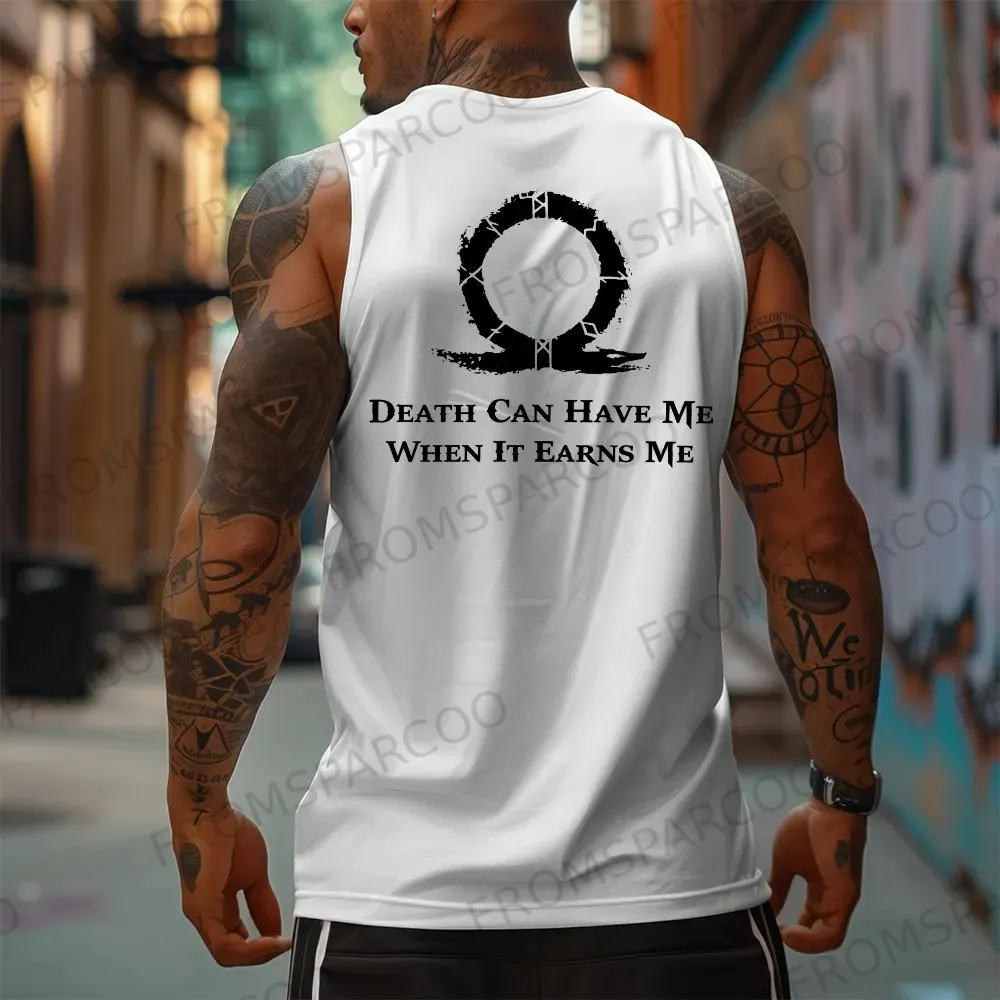Oversized Anime Print Gym Tank Top