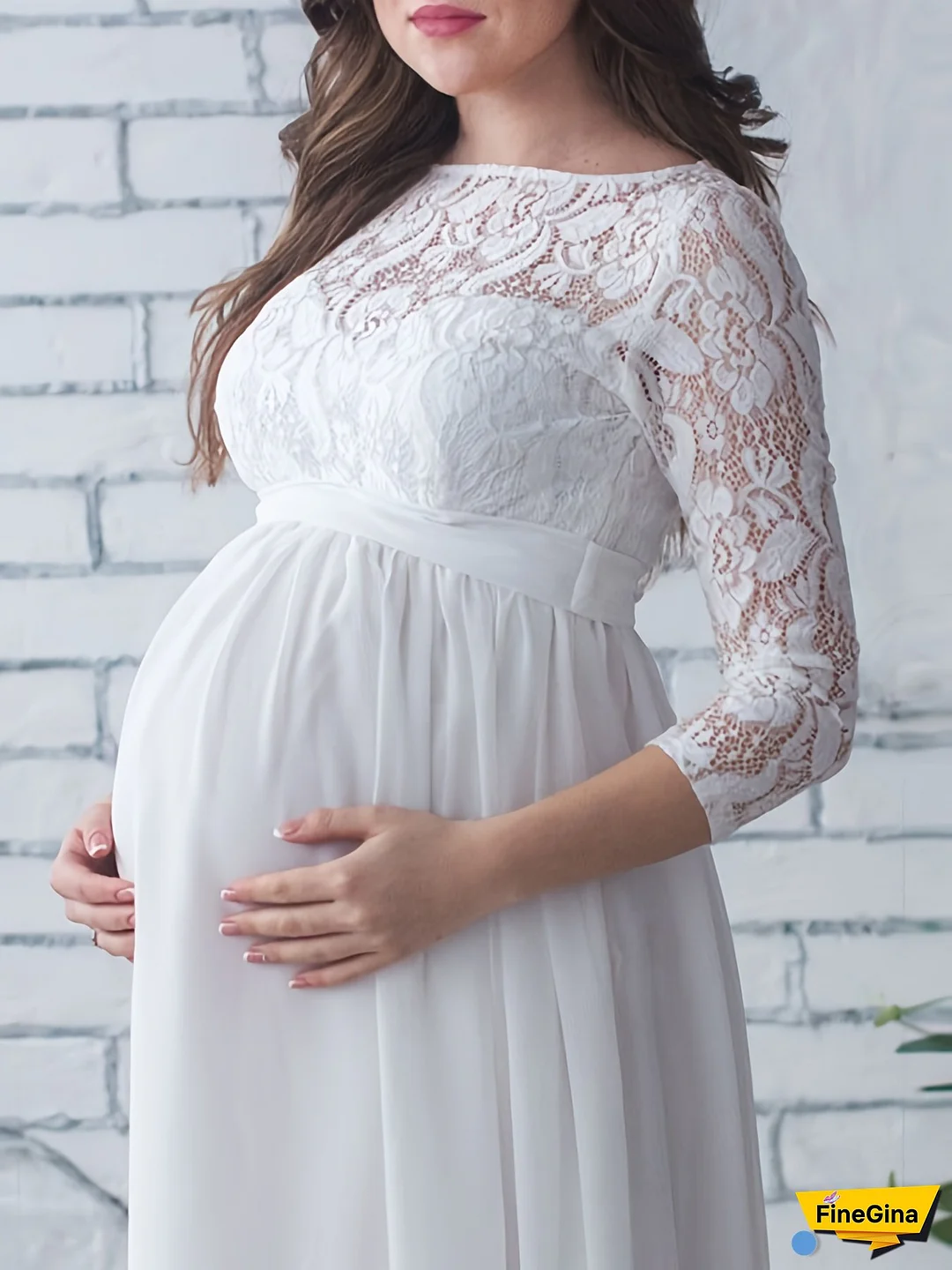 Pregnant Women Lace Dress Maternity Gown Long Dress Photography Clothes