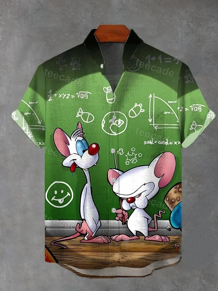 Teecade Teecade Cartoon Mouse Teaching Art Print Shirt