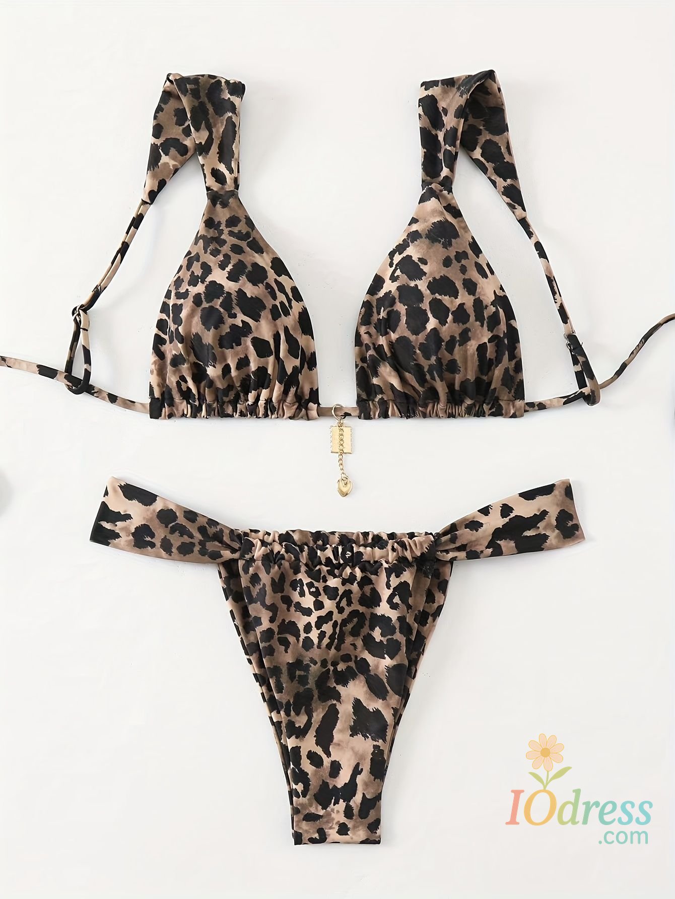IO Dress 2025 Sexy Leopard Print Bikini Set Women Swimsuit Bathing Suit Brazilian Swimwear Two Pieces Swimming Halter Swim Wear Beach