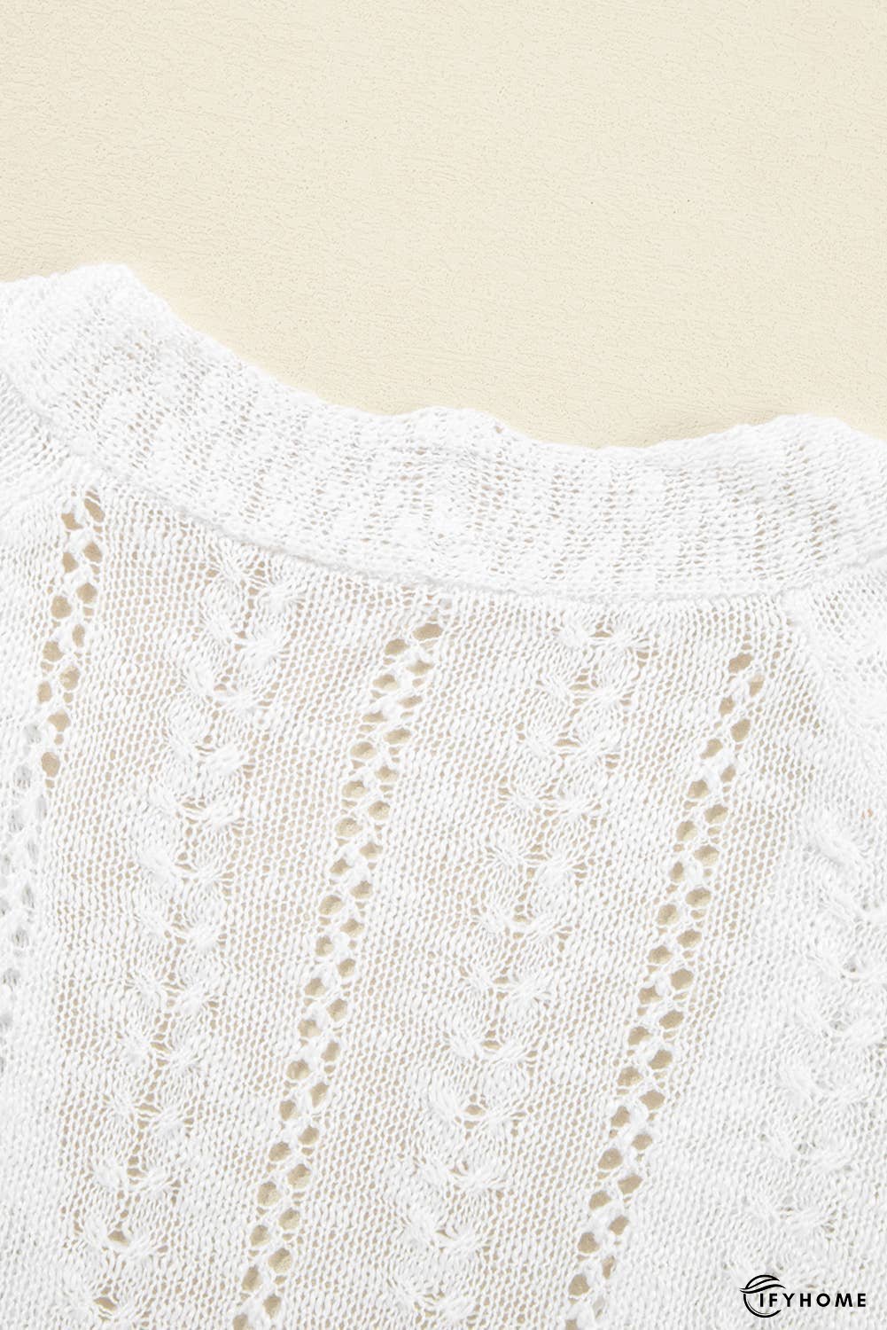 Solid Open Knit Cardigan | IFYHOME