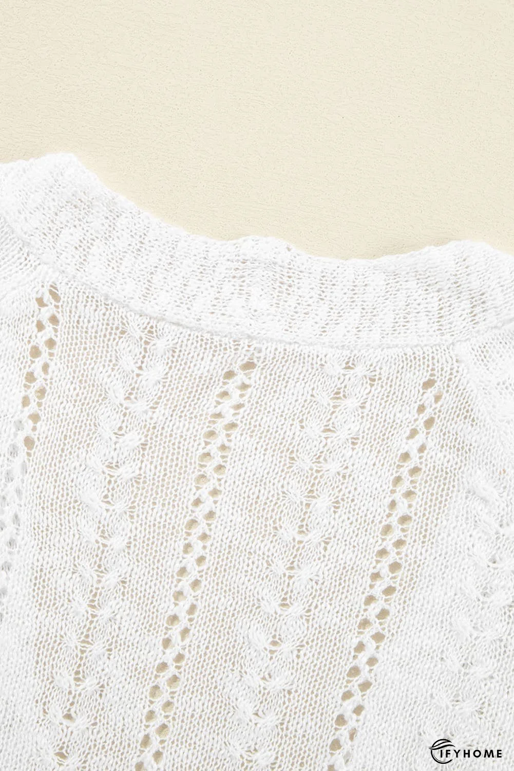 Solid Open Knit Cardigan | IFYHOME
