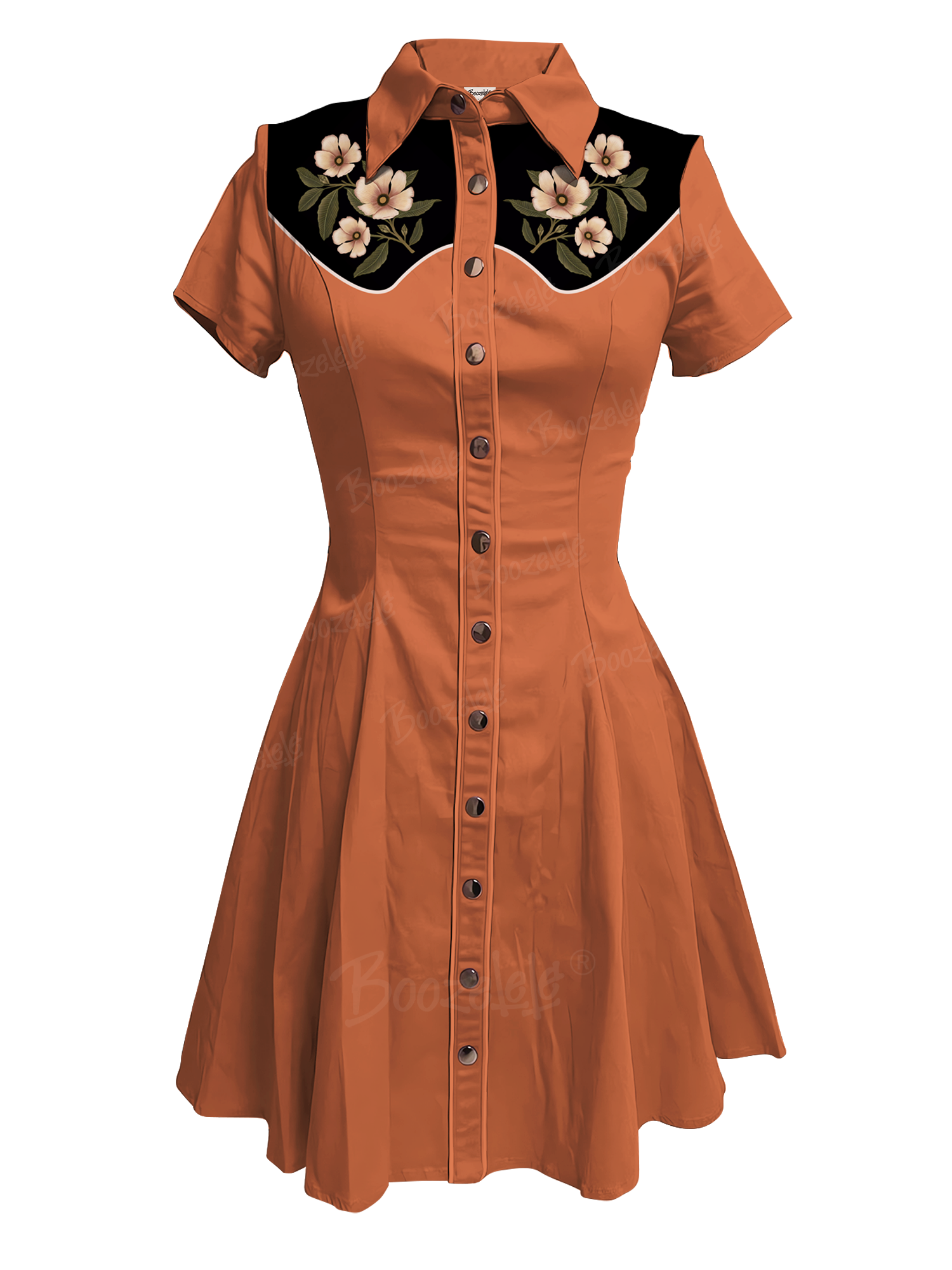 Retro Floral - 100% Cotton Dress