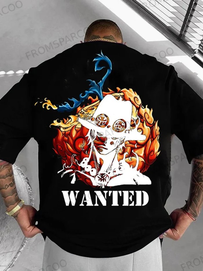 Oversized Unisex Anime Back Large Print T-Shirt