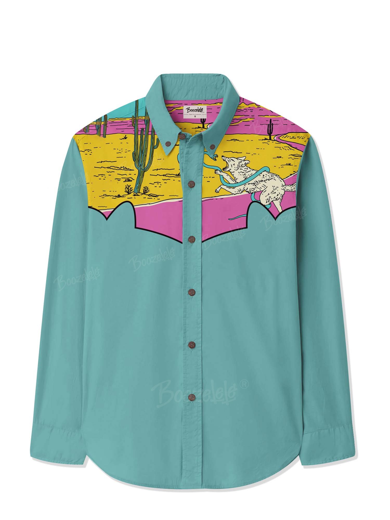 West Wolf And Snake - 100% Cotton Long Sleeves Shirt