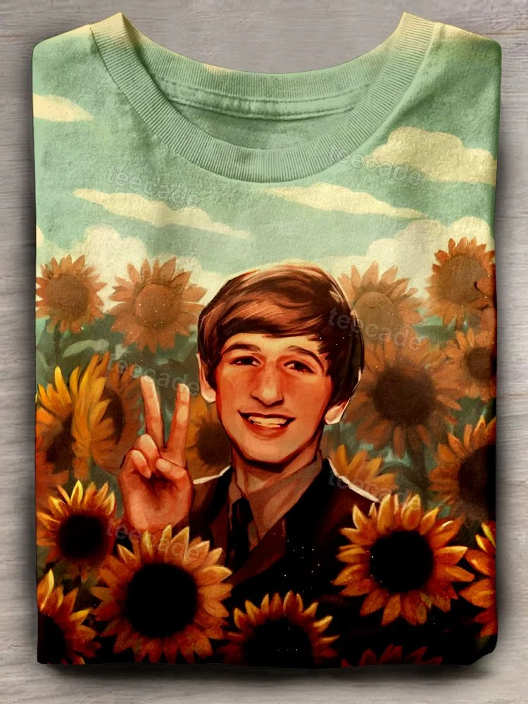 Teecade George Harrison Guitarist Art Print T-shirt