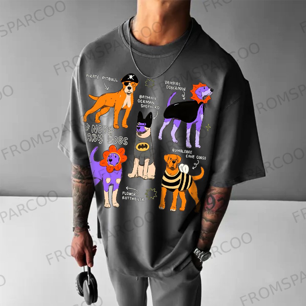 Not Scary Dogs Unisex Oversized Print T-Shirt