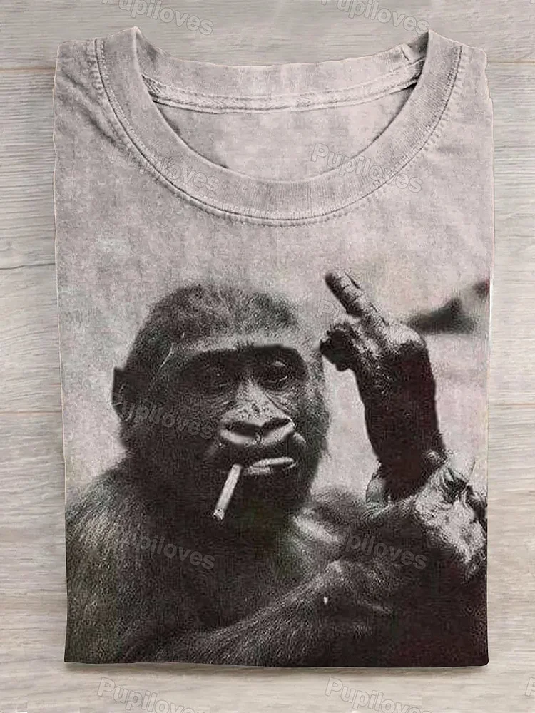 Pupiloves Pupiloves  The Smoking Orangutan T-shirt
