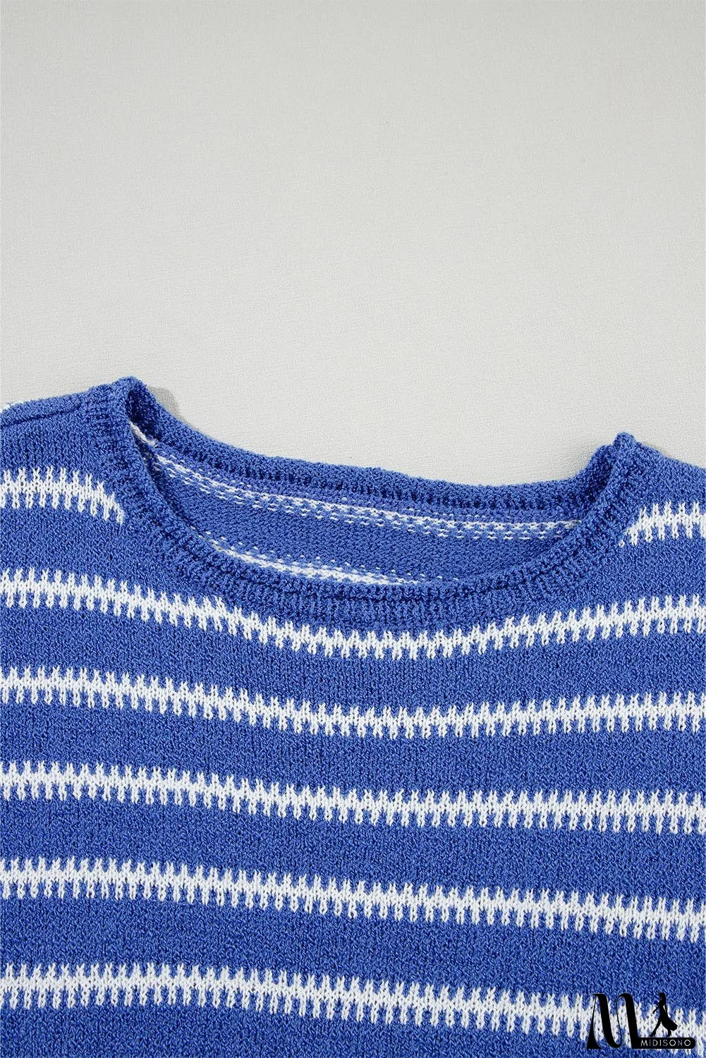 Stripe Drop Shoulder Casual Sweater