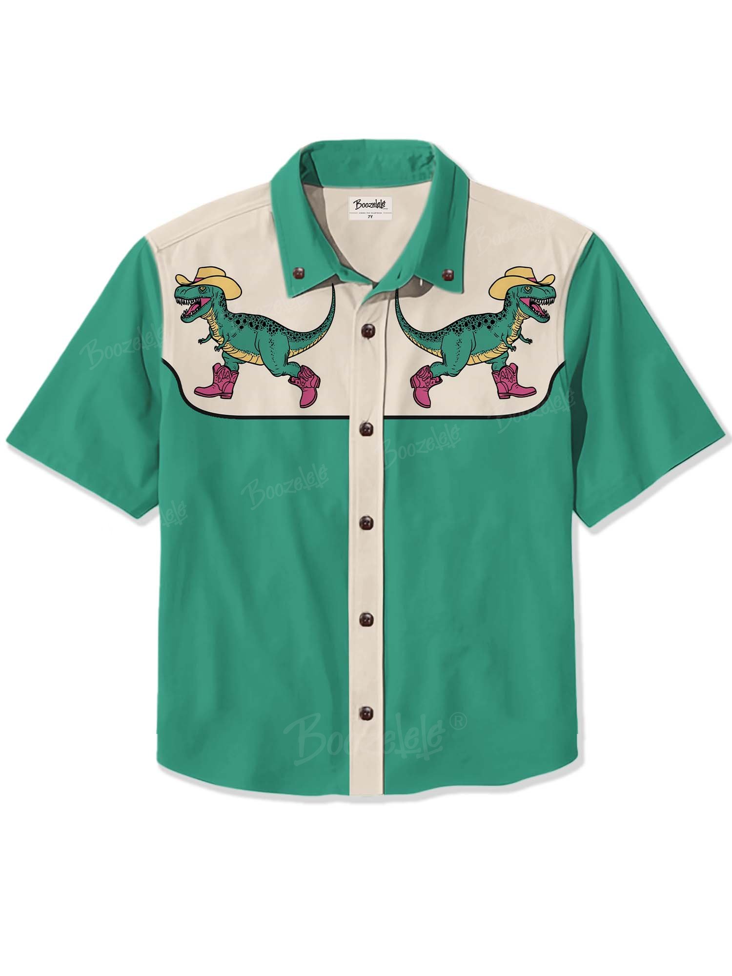 Western Dinosaur Cowboy - Children's 100% Cotton Shirt