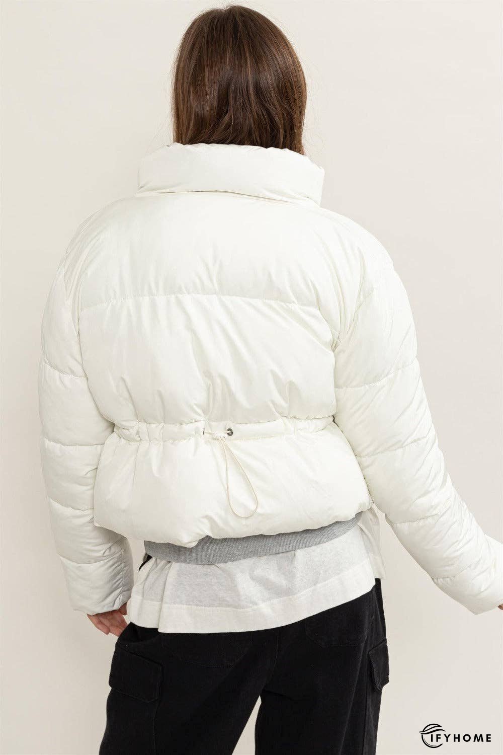 HYFVE Quilted Back Drawstring Puffer Jacket | IFYHOME