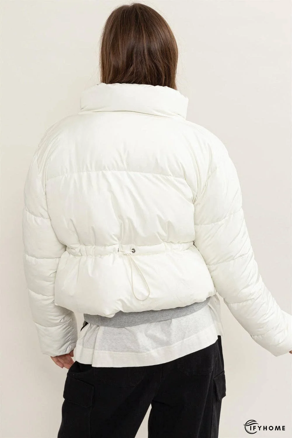 HYFVE Quilted Back Drawstring Puffer Jacket | IFYHOME