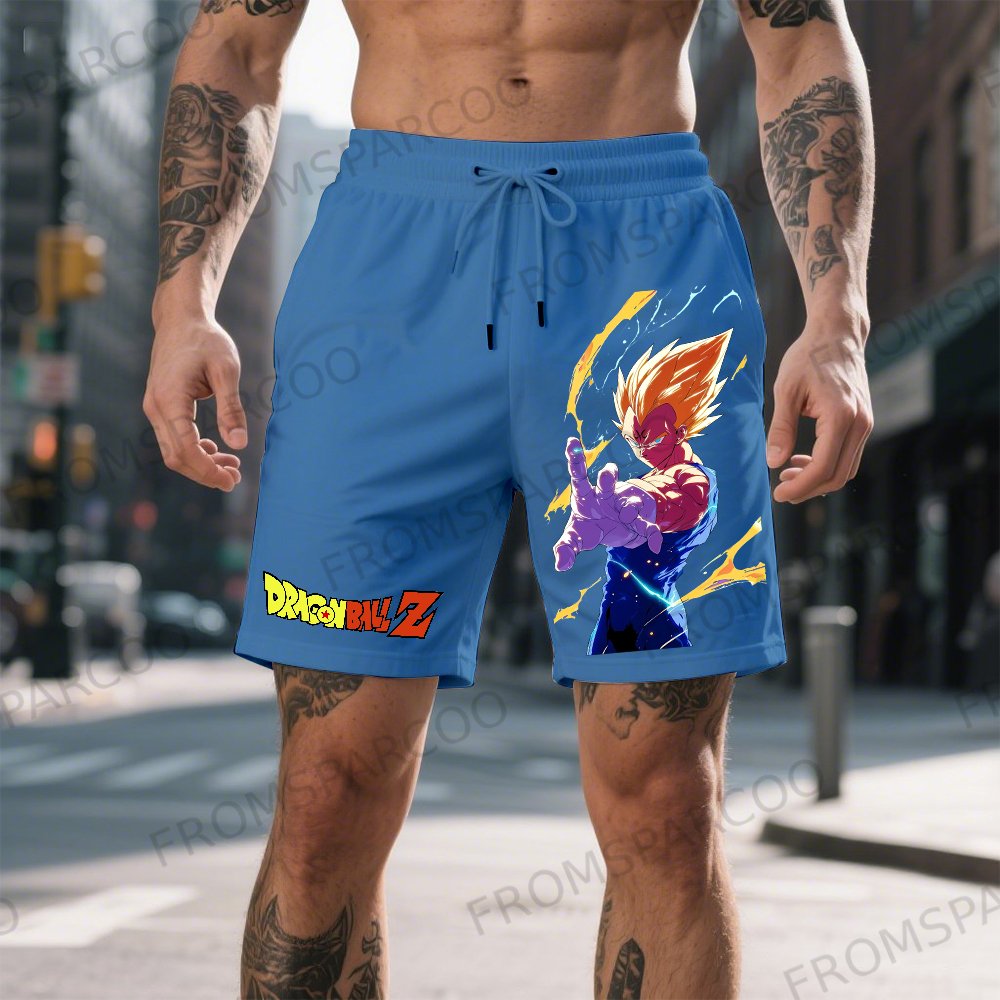 Men's Casual Cotton Dragon Ball Anime Printed Shorts