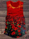 Unisex Oil Painting Floral Abstract Print T-Shirt