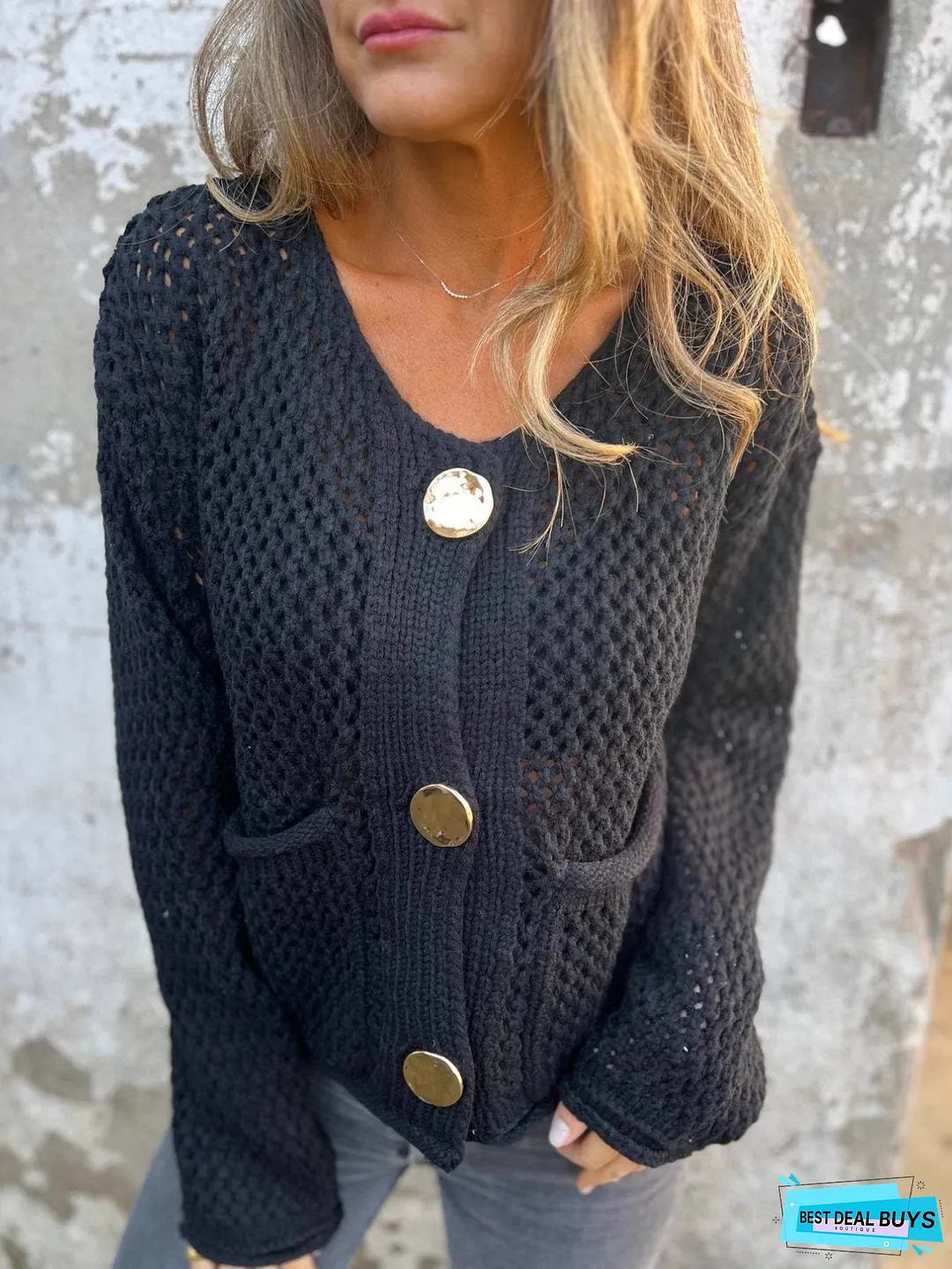 Womens Winter Warm Thick-Single-Breasted Collar Sweater Coat Long Sleeve Jacket