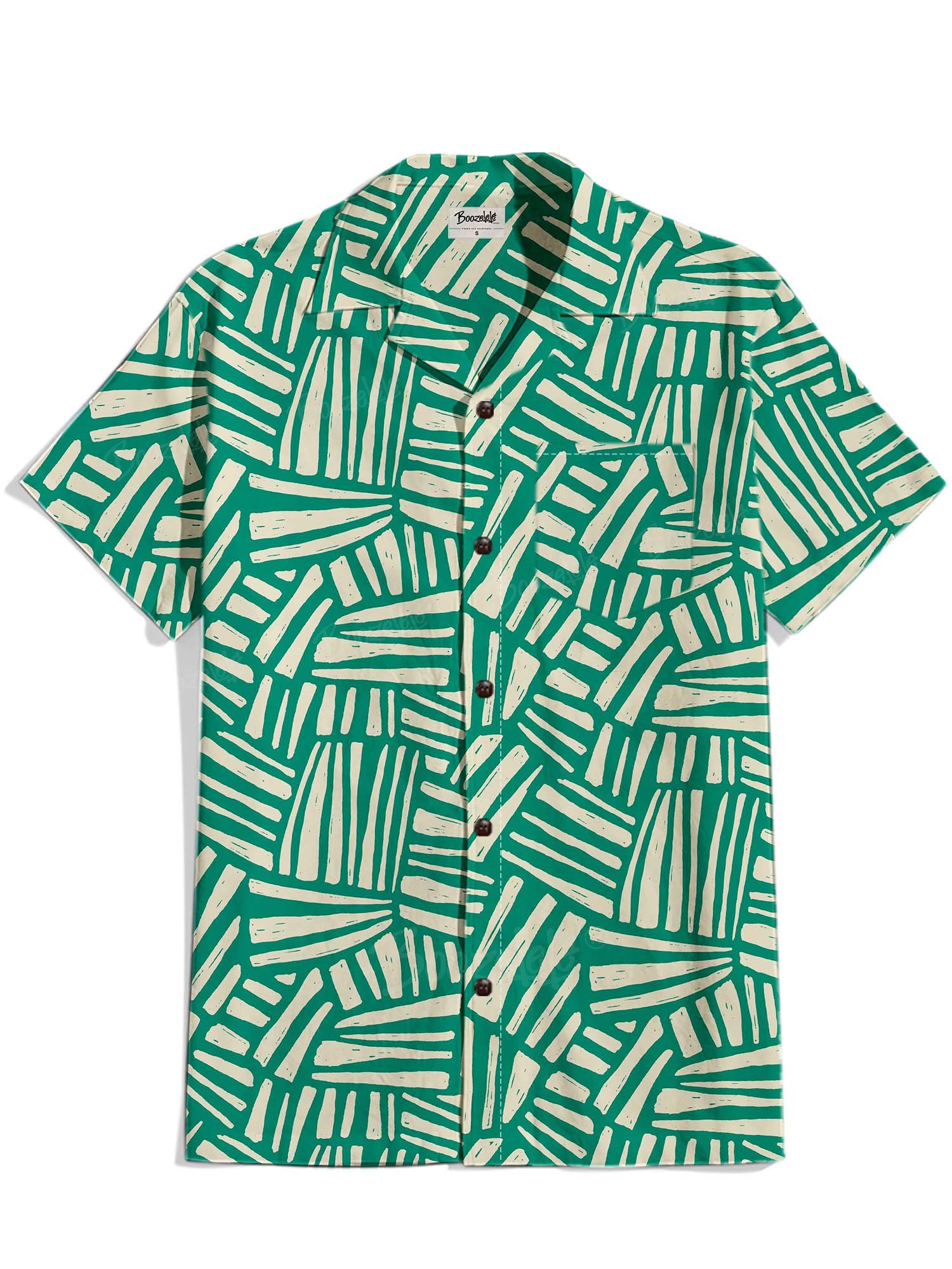 Stripe Art - 100% Cotton Cuban Collar Shirt